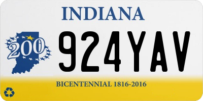 IN license plate 924YAV