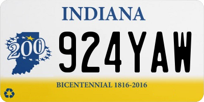 IN license plate 924YAW