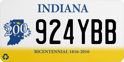 IN license plate 924YBB