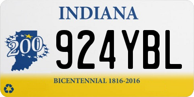 IN license plate 924YBL