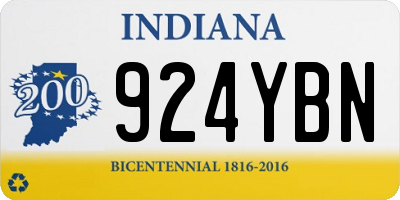 IN license plate 924YBN