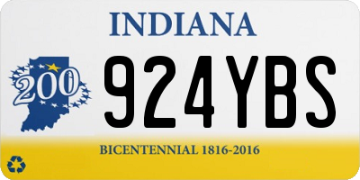 IN license plate 924YBS