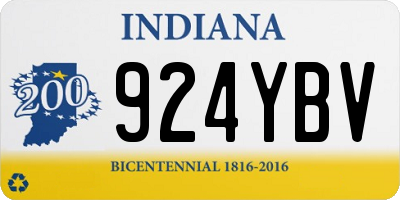 IN license plate 924YBV