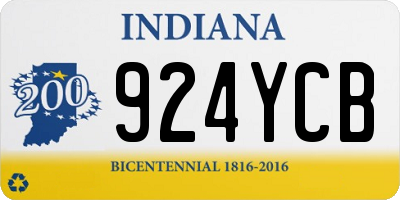IN license plate 924YCB