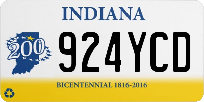 IN license plate 924YCD
