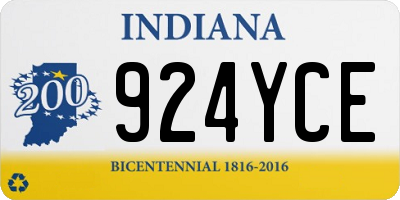 IN license plate 924YCE