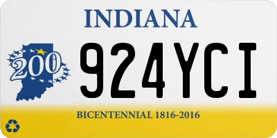 IN license plate 924YCI