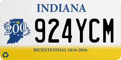 IN license plate 924YCM