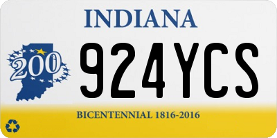 IN license plate 924YCS
