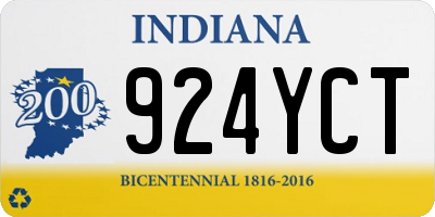 IN license plate 924YCT