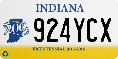 IN license plate 924YCX