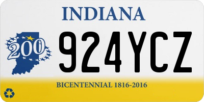 IN license plate 924YCZ