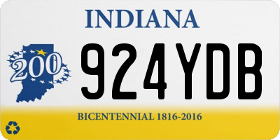 IN license plate 924YDB