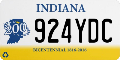 IN license plate 924YDC