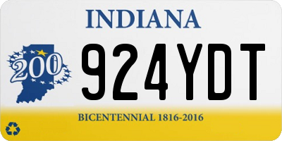 IN license plate 924YDT