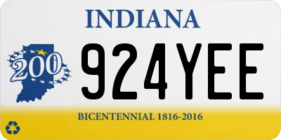 IN license plate 924YEE