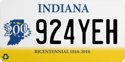 IN license plate 924YEH