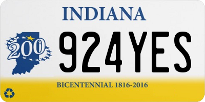 IN license plate 924YES