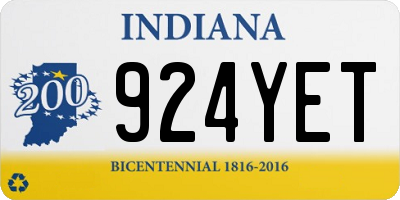 IN license plate 924YET