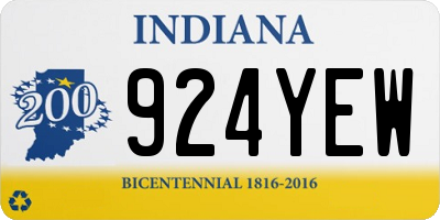 IN license plate 924YEW