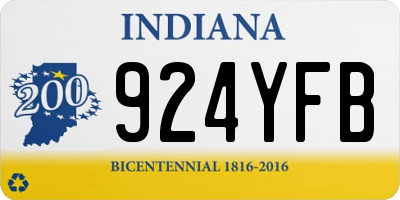 IN license plate 924YFB