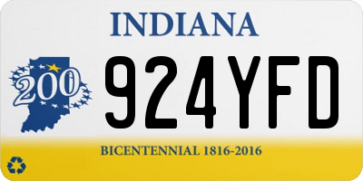 IN license plate 924YFD
