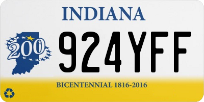 IN license plate 924YFF