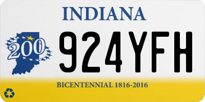 IN license plate 924YFH