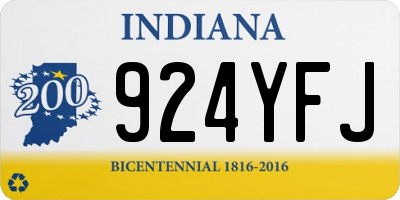 IN license plate 924YFJ