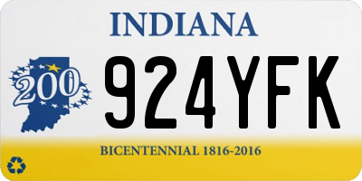IN license plate 924YFK