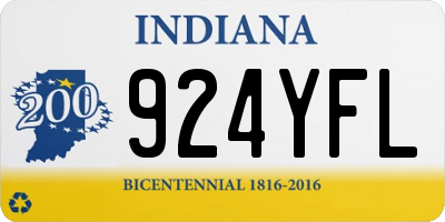 IN license plate 924YFL