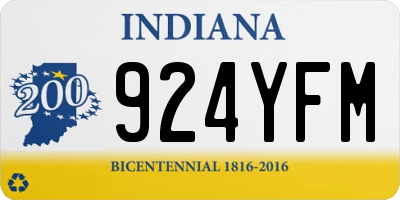 IN license plate 924YFM