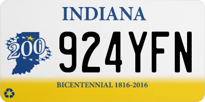 IN license plate 924YFN