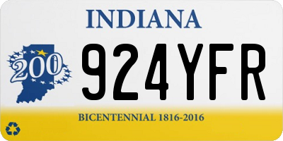 IN license plate 924YFR