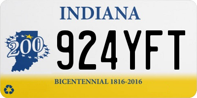 IN license plate 924YFT