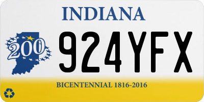 IN license plate 924YFX