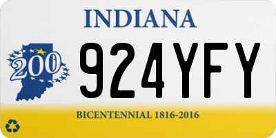 IN license plate 924YFY