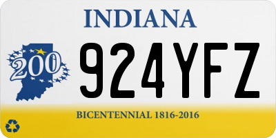 IN license plate 924YFZ
