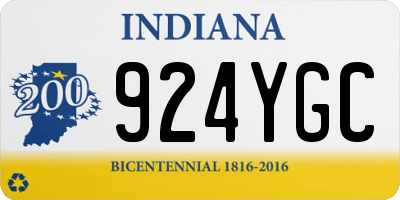 IN license plate 924YGC
