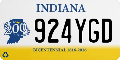 IN license plate 924YGD
