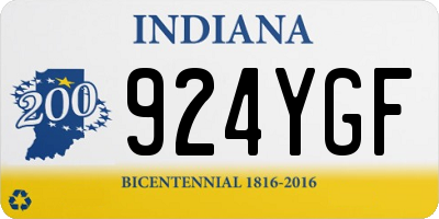 IN license plate 924YGF