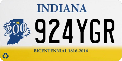 IN license plate 924YGR