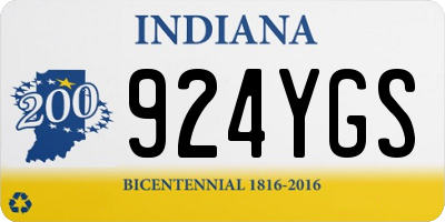 IN license plate 924YGS