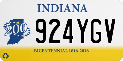 IN license plate 924YGV