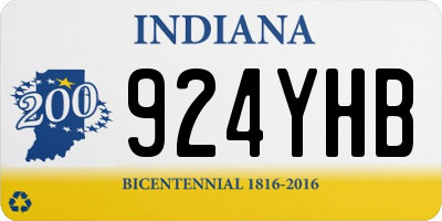 IN license plate 924YHB