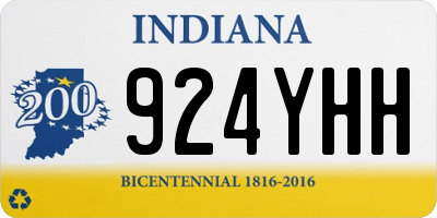 IN license plate 924YHH