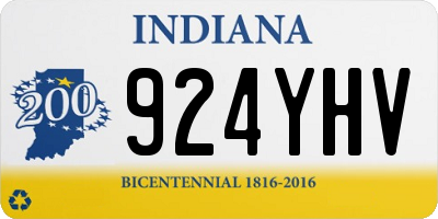 IN license plate 924YHV