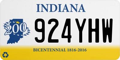 IN license plate 924YHW