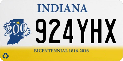 IN license plate 924YHX