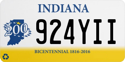 IN license plate 924YII